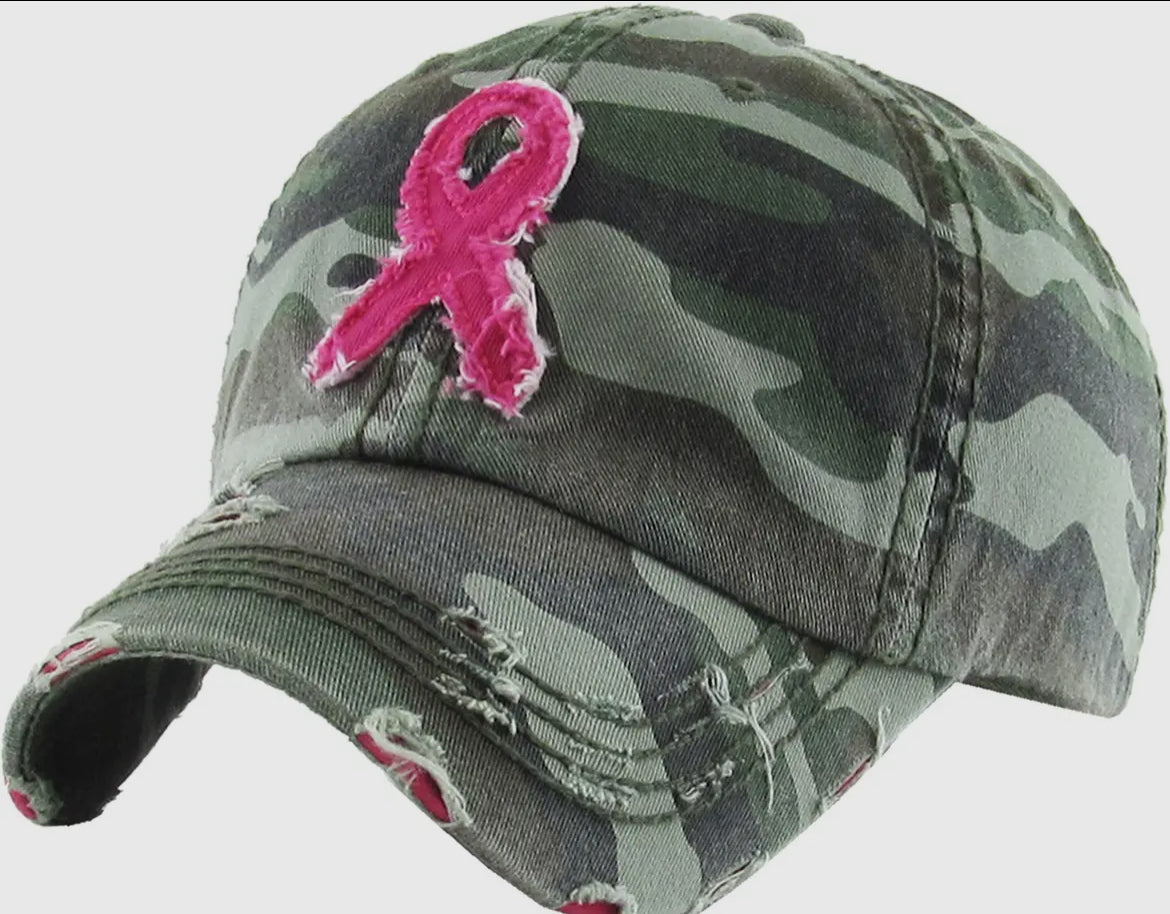 Breast Cancer Distressed Cap